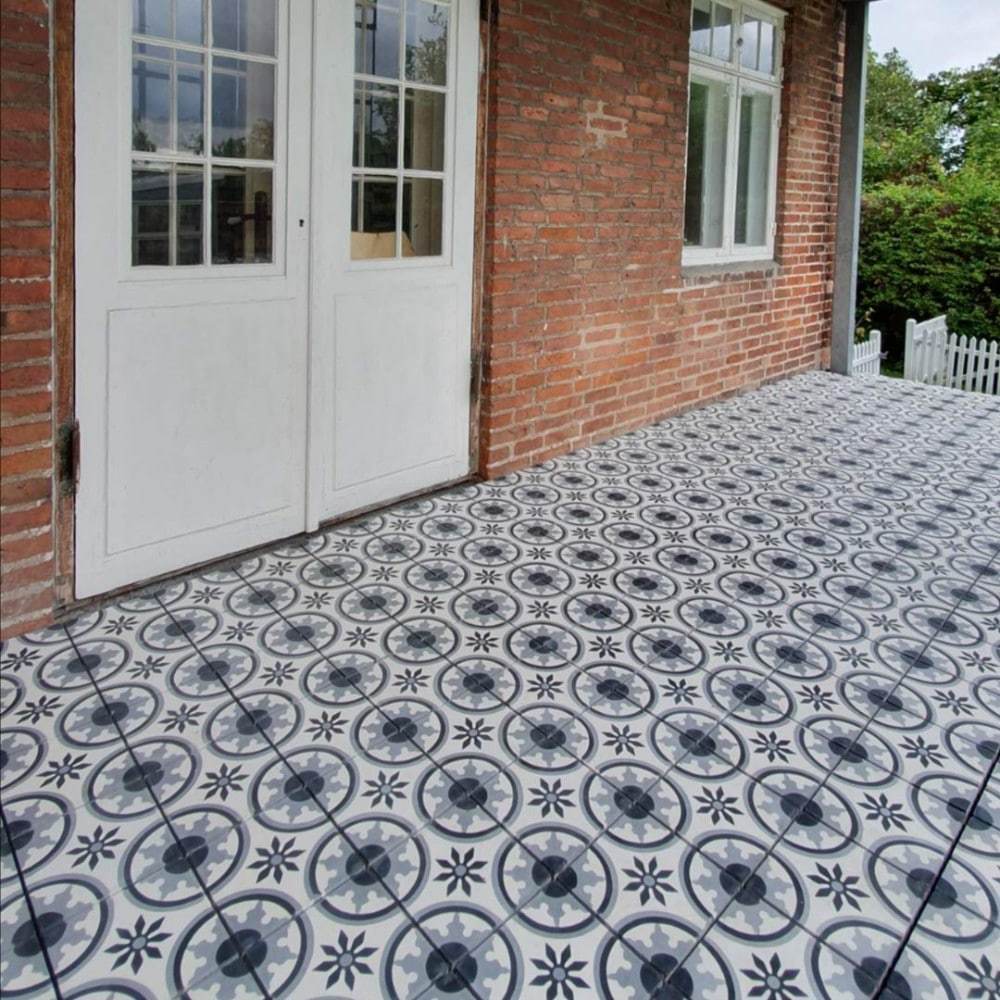 Outdoor tiles, paving tiles, paving, Villa Handmade tiles, cement tiles, handcrafted tiles, balcony tiles, terrace tiles, garden tiles