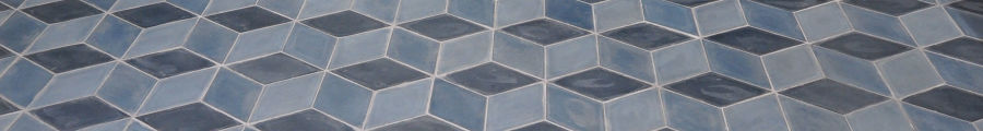 Diamond tiles, encaustic tiles, design tiles, handmade tiles