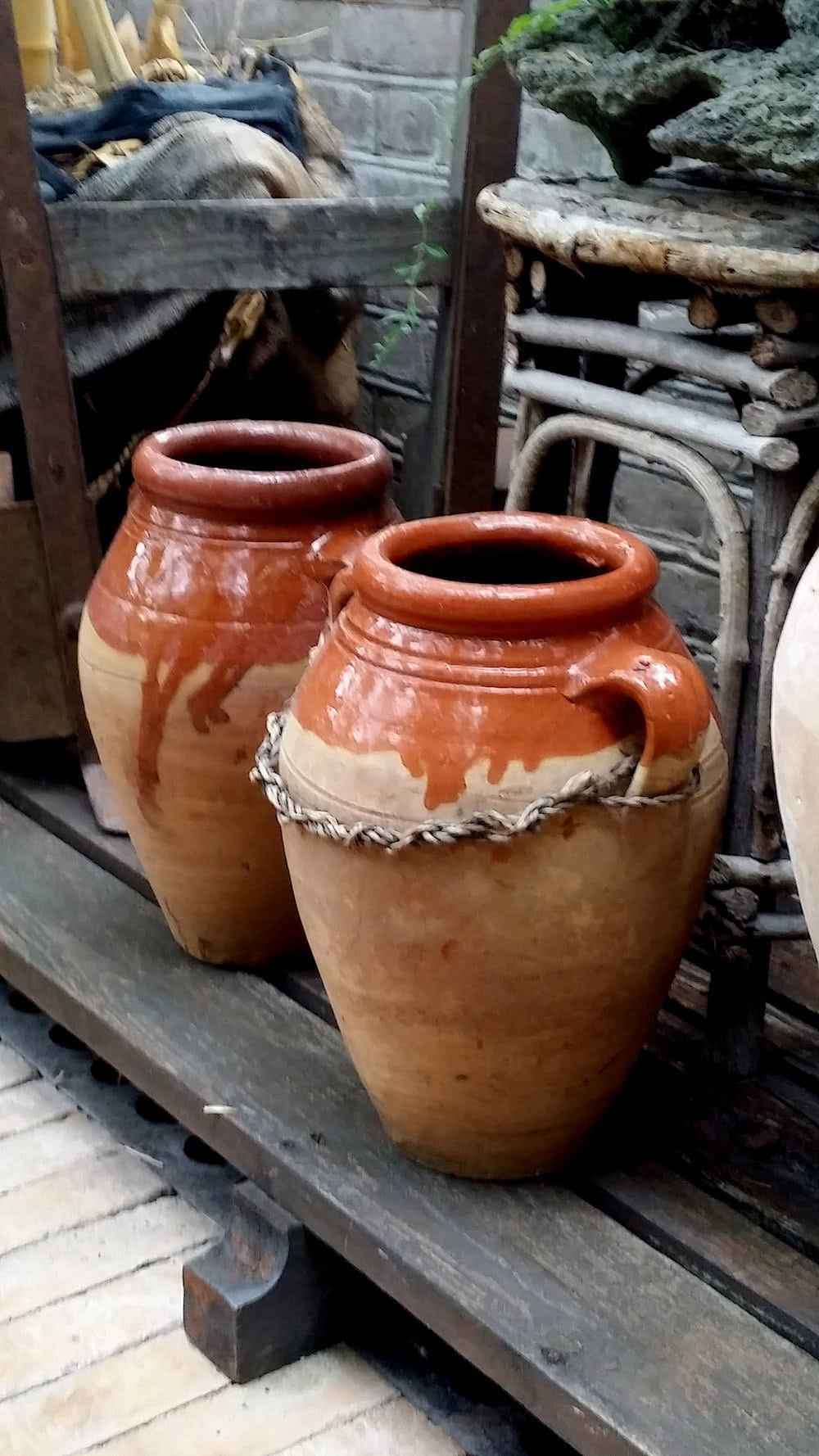 Terracotta krukker, Hånddrejede krukker, græske krukker, Middelhavs krukker, Marokkanske krukker, tangea